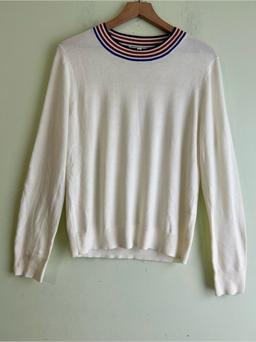 Splendid Cashmere Blend Preppy Crew Neck Long Sleeve Sweater